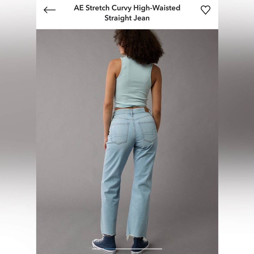 NWT AE Curvy Super High Rise Straight